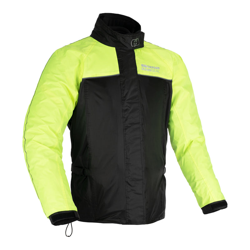 Load image into Gallery viewer, Oxford Rainseal Over Jacket - Black / Fluro
