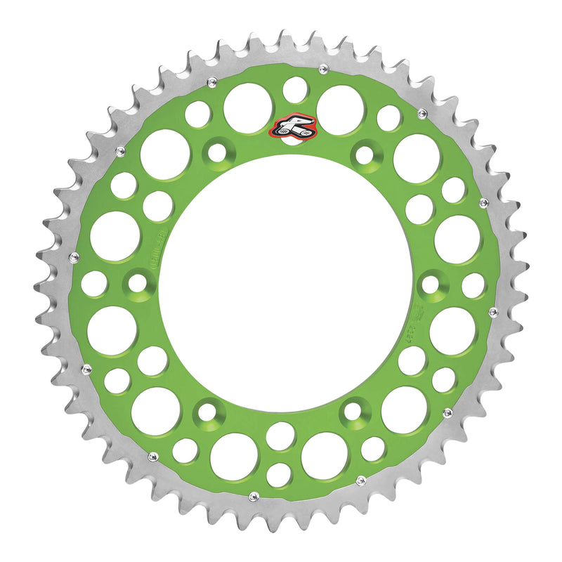 Load image into Gallery viewer, Renthal Sprocket Twinring Green 51T Bi-Metal Grooved Packaged
