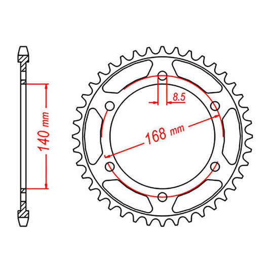 Sprocket Kit BMW F650GS '08-'12 - 525XRE 17/42