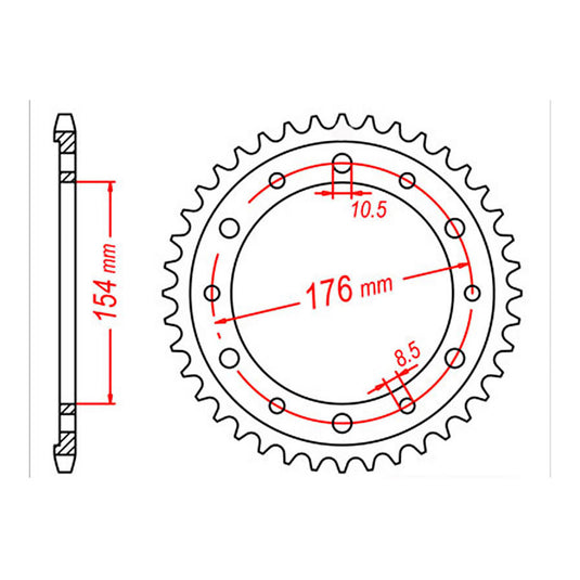 Sprocket Kit Honda CB1000R Predator '08-'11 (economy) - 530XRE 16/44
