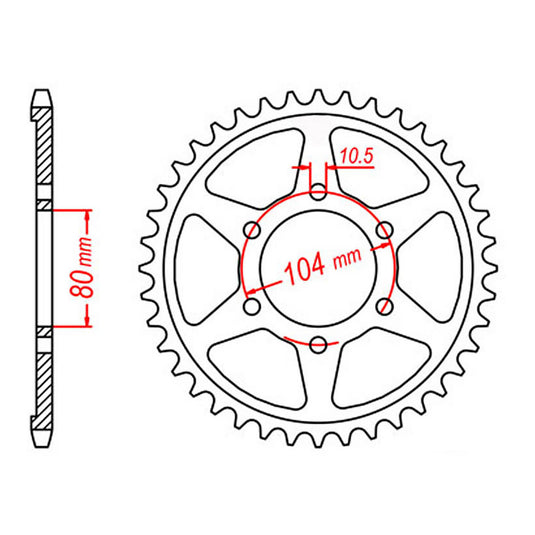 Sprocket Kit Kawasaki ZXR750 (L1-L3) '93-'95 - 530XRE 16/44