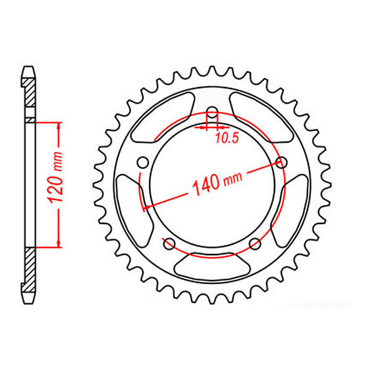 Sprocket Kit Suzuki GSXR1000 '01-'06 (K1-K6) Gold (econ) - GB530XRE 17