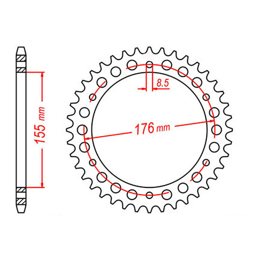 Sprocket Kit Triumph Sprint ST 1050i '06-'09 - 530ZXW 19/42