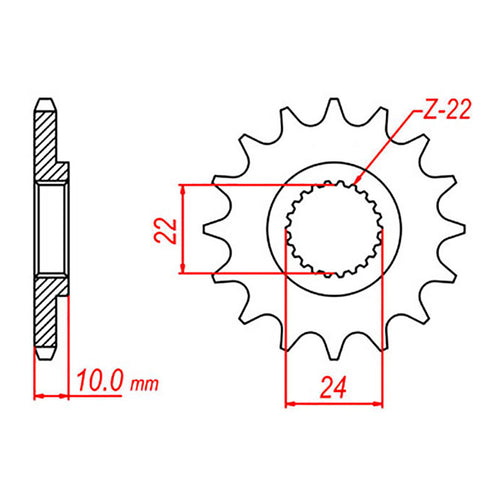 MTX 402 Steel Front Sprocket 