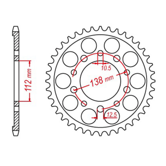 MTX 1303 Zero Alloy Rear Sprocket 