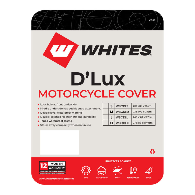 Load image into Gallery viewer, Whites Motorcycle Cover - D'Lux (L / 246 x 104 x 127cm)
