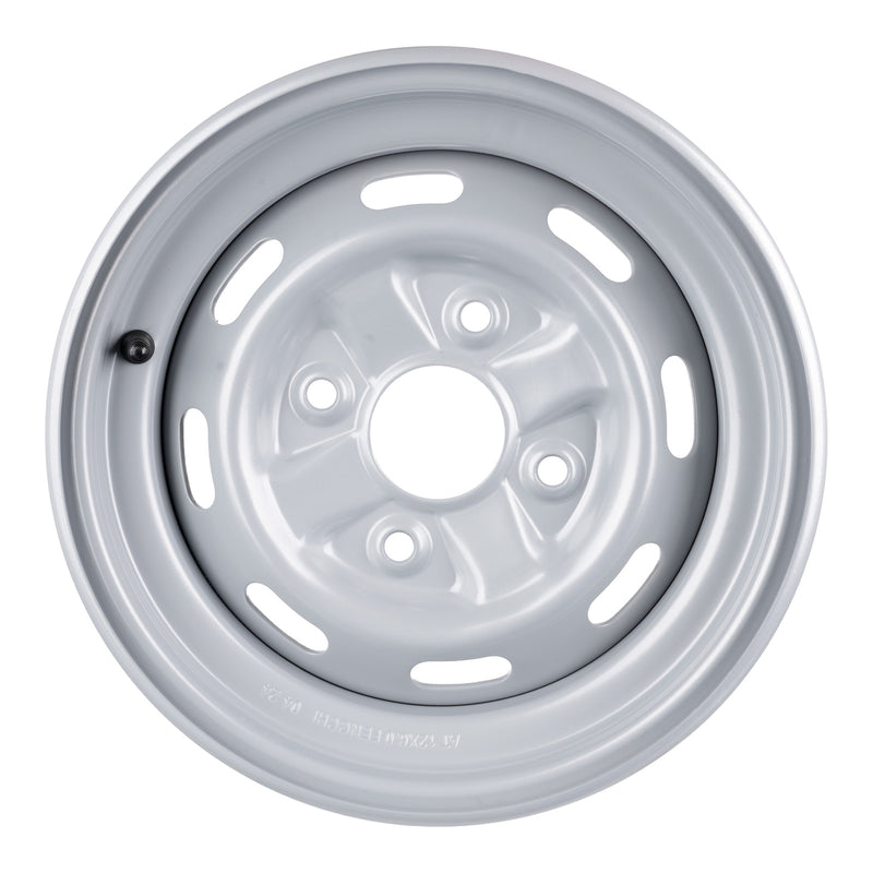 Load image into Gallery viewer, Whites ATV/UTV Steel Rim 12x6 Honda Front 4/110 +25 - Silver

