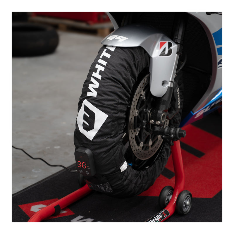 Load image into Gallery viewer, WMP C7 Digital Tyre Warmer 30-90°C 120/200+ Pair Black
