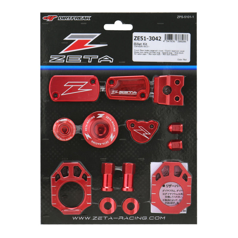 Load image into Gallery viewer, Zeta Billet Kit CRF450R/RX - Red
