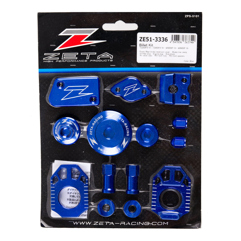 Load image into Gallery viewer, Zeta Billet Kit YZ250/450FX - Blue

