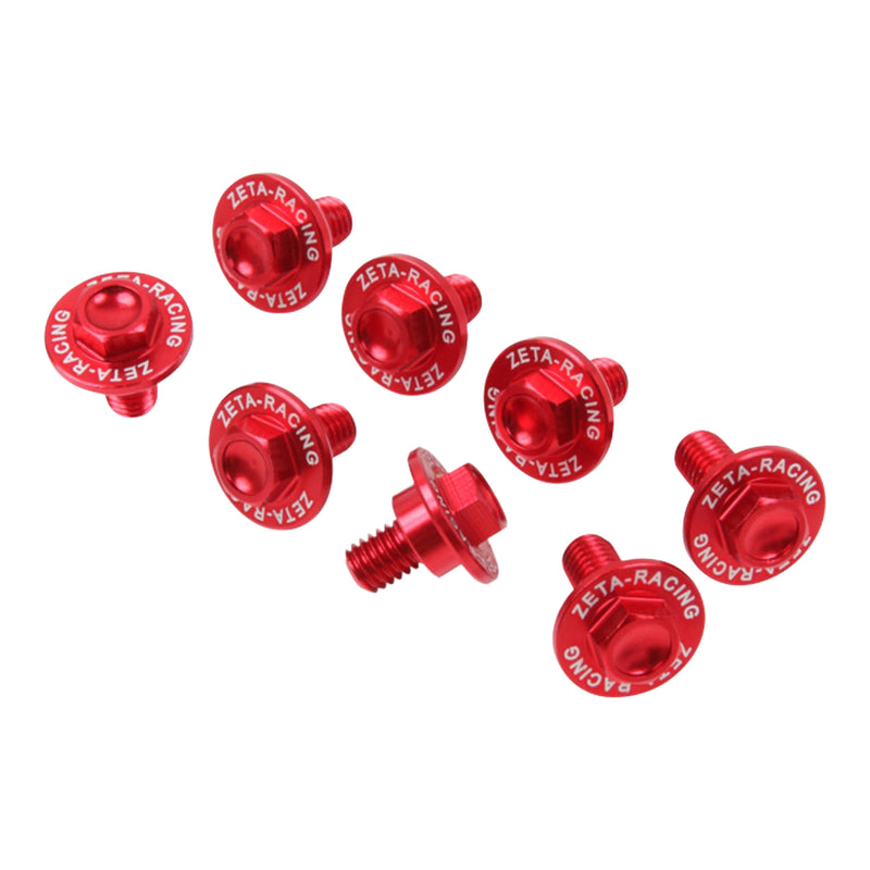 Load image into Gallery viewer, Zeta Fork Guard Bolt Set 8-Piece - Honda-1 - Red
