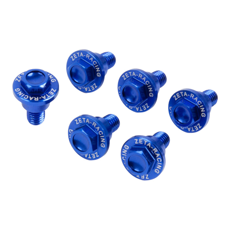 Load image into Gallery viewer, Zeta Fork Guard Bolt Set 6-Piece - Yamaha-1 - Blue
