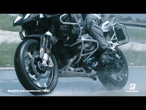 Load and play video in Gallery viewer, Bridgestone A41 120/70-19 Front Tubeless Adventure Tyre (60V)
