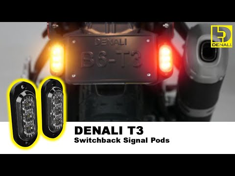 Load and play video in Gallery viewer, Denali T3 Front Turn Signal / DRL Pods White/Amber - Pair
